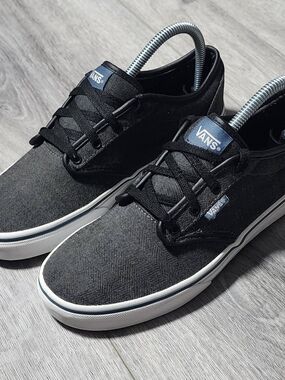 Vans Atwood Textile Black Onion Textile Skate Shoes Womens Size 7.5